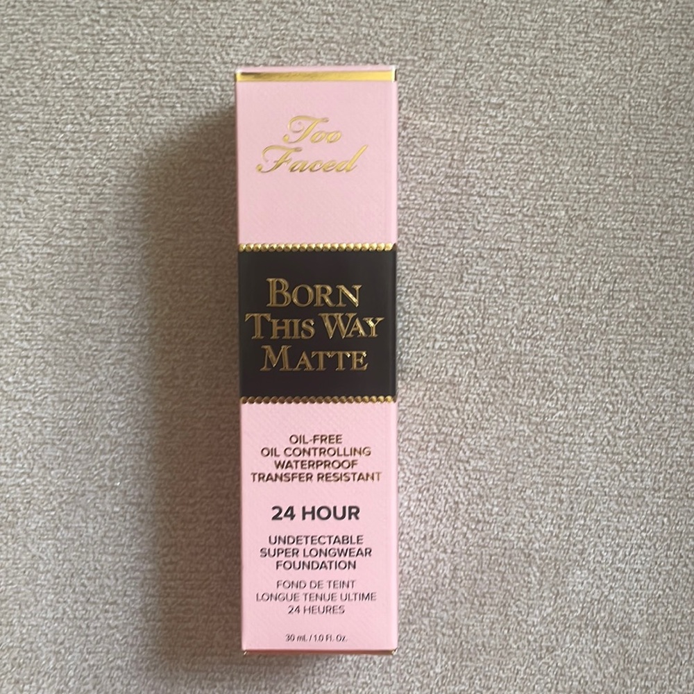 BNIB TooFaced Born This Way Matte Foundation in Shade Warm Nude